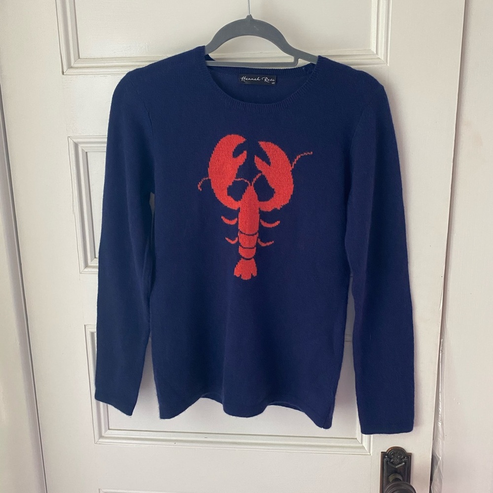 Hannah Rose Lobster Cashmere Sweater